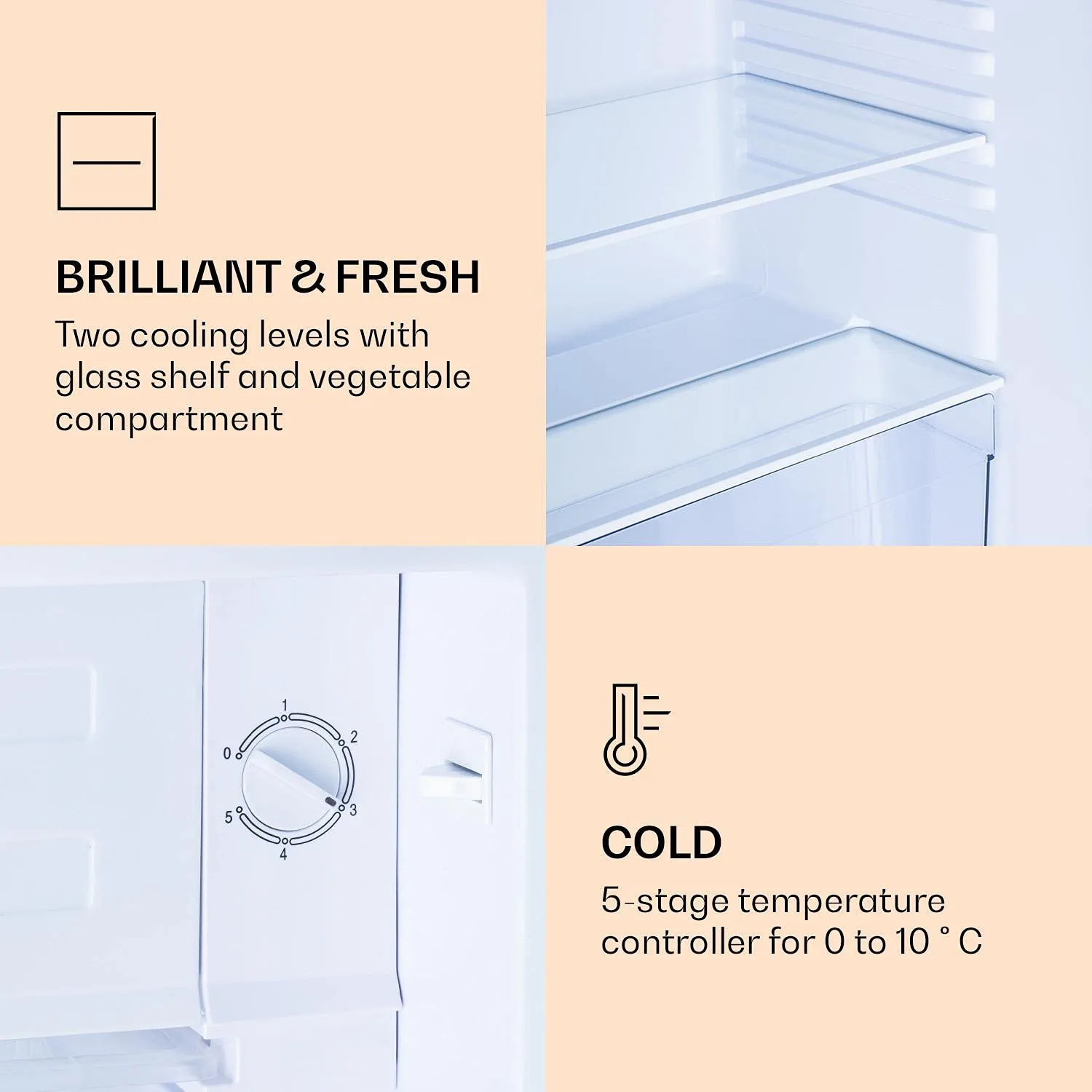 Klarstein CoolArt combiné frigo congélateur 79 L design ville