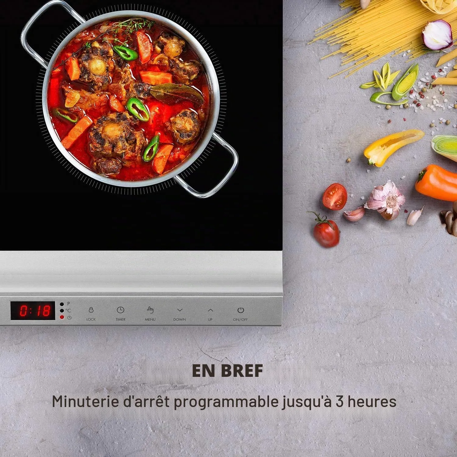 Klarstein MisterCook plaque cuisson infrarouge 2000W argent