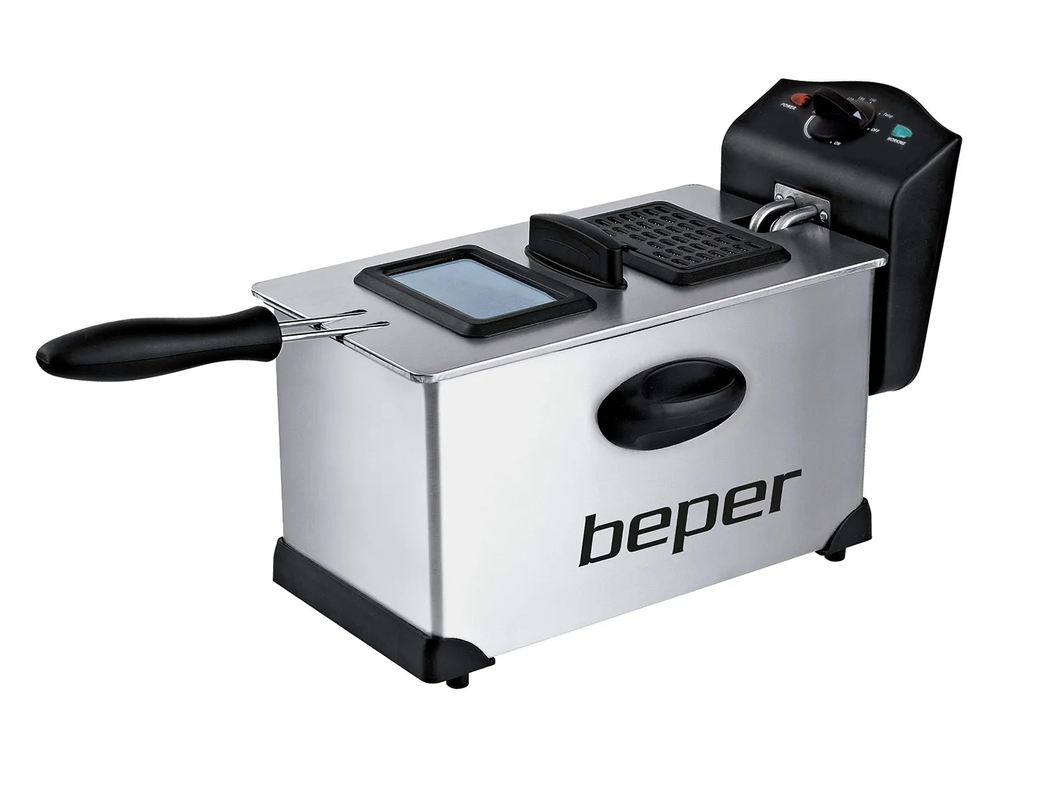 Beper BC.353 friteuse électrique 3,5 L acier noir