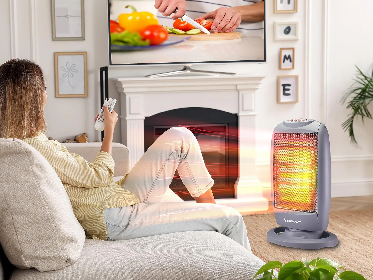 Beper P203PAN011 panneau radiant halogène gris 1200W