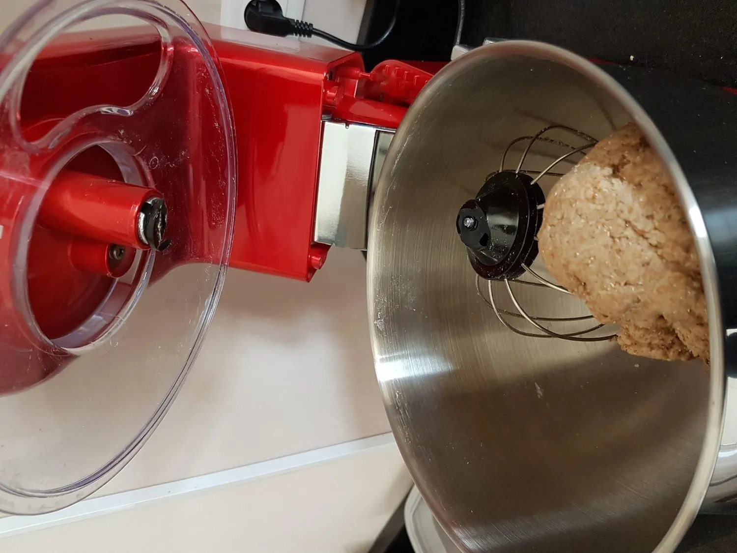 Klarstein Robot Pâtissier Bol 5L 2000W Rouge 6 Vitesses
