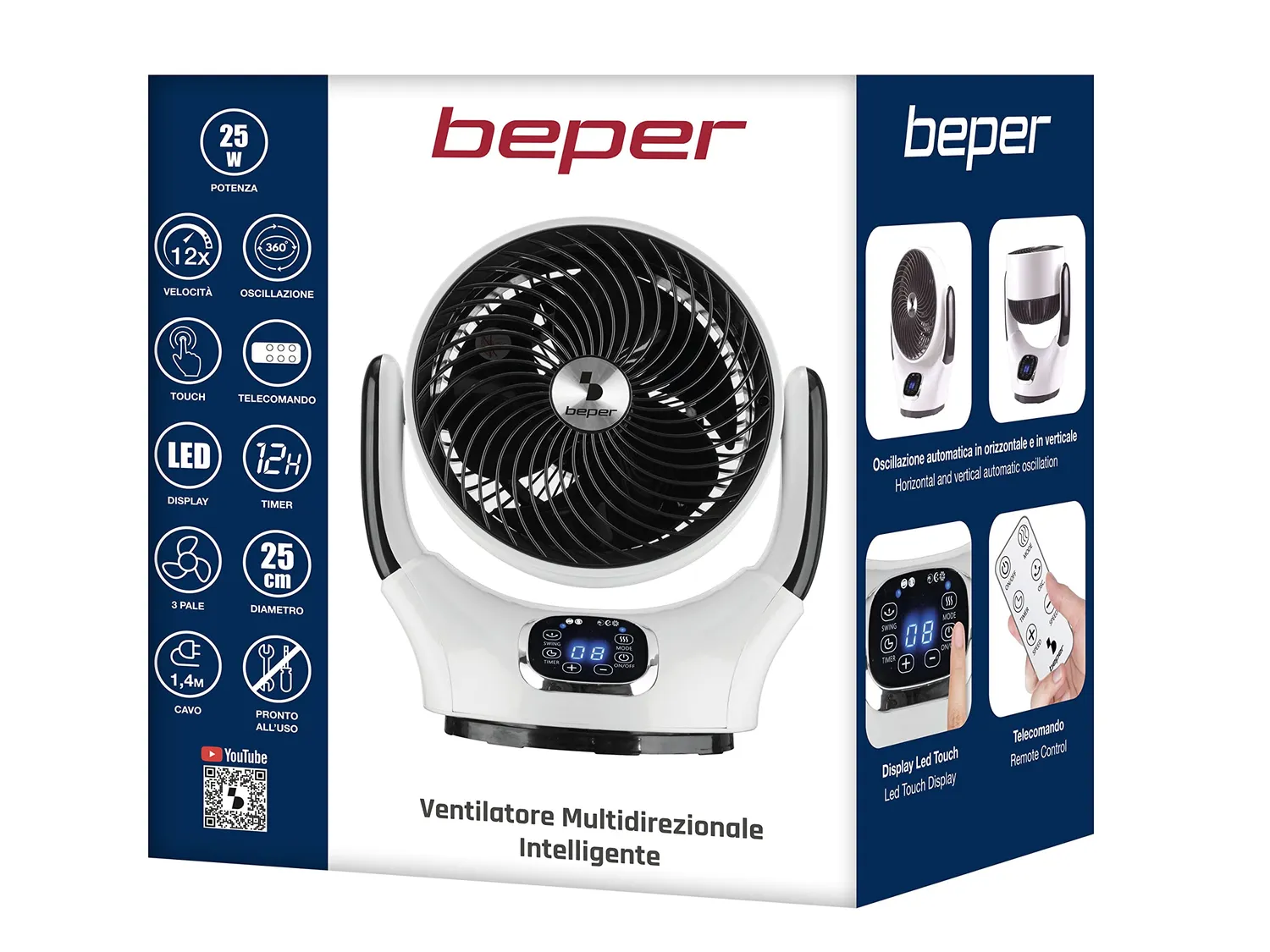 Beper P206VEN260 ventilateur de table multidirectionnel
