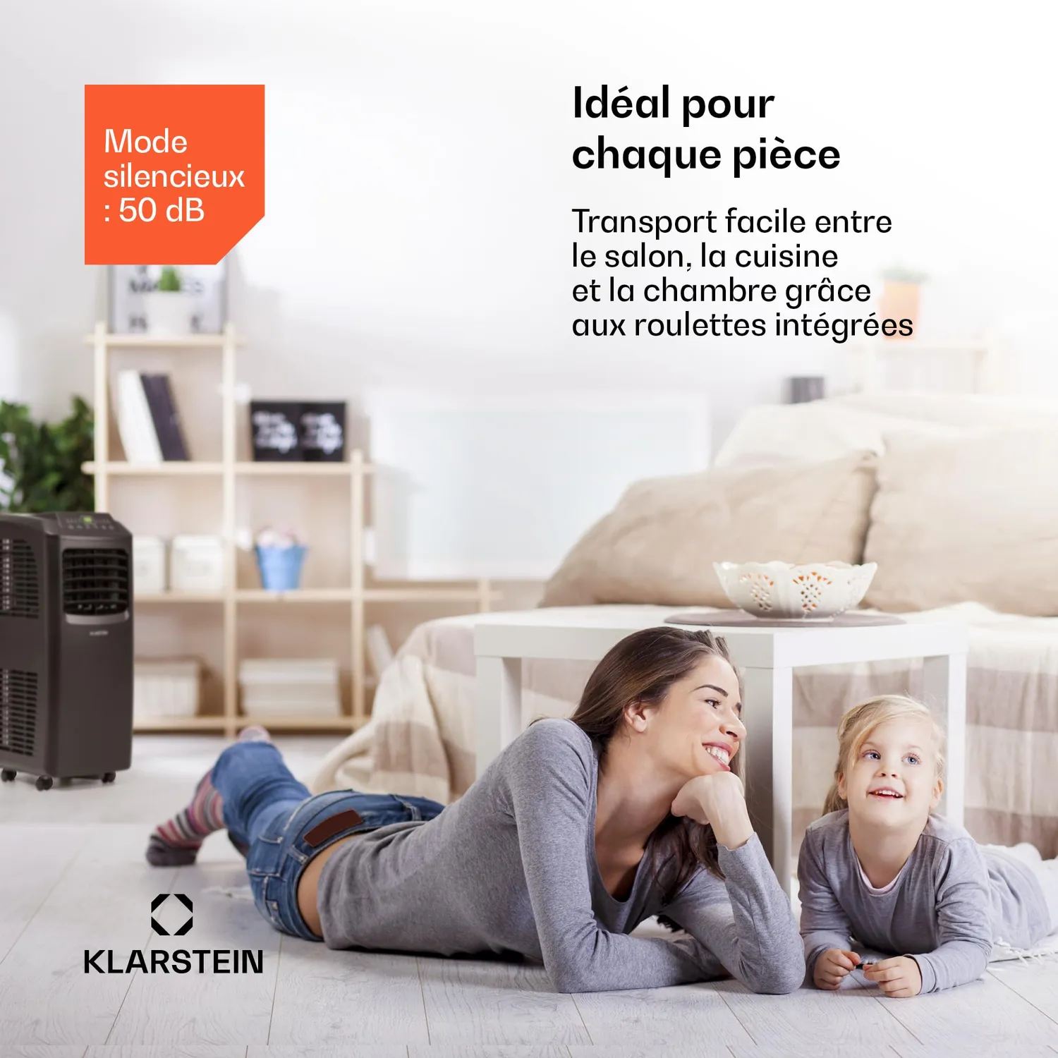 Klarstein clim mobile 9000 BTU noire 4 en 1 connectée