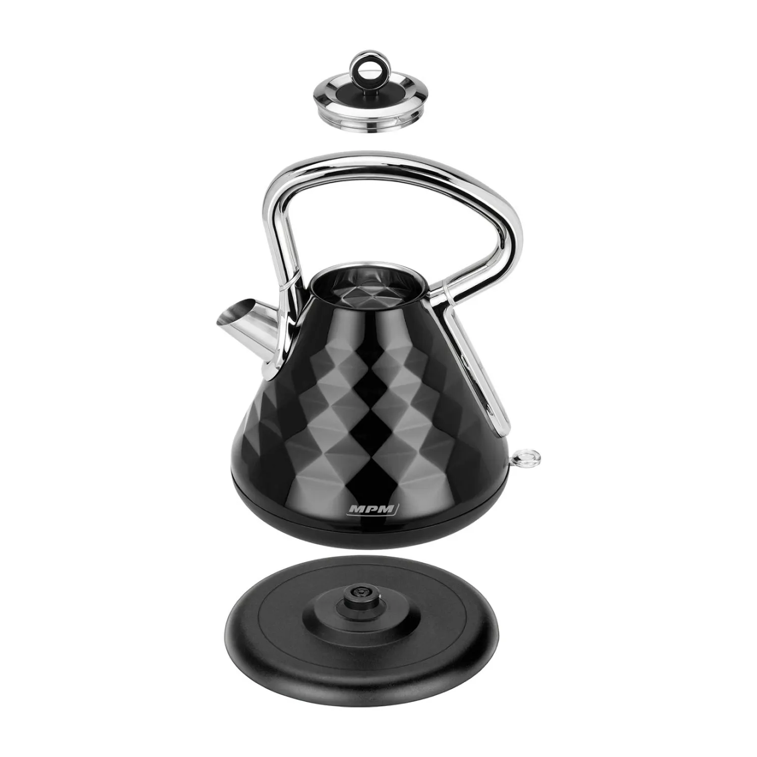 MPM MCZ-98 bouilloire électrique 1,7 L noire inox