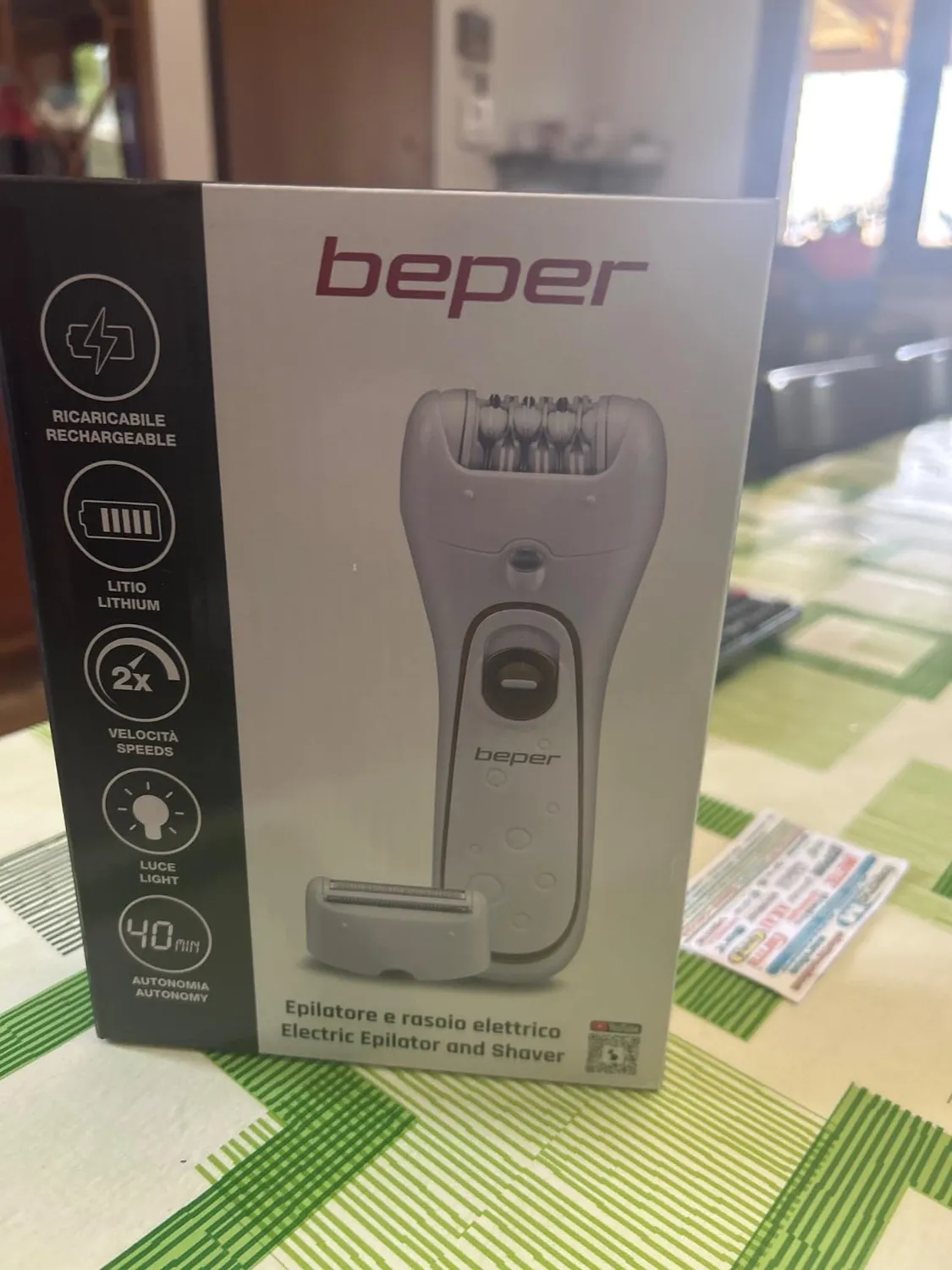 Beper 3BEPI001 Épilateur 2 en 1 Rechargeable Rasoir Lumière