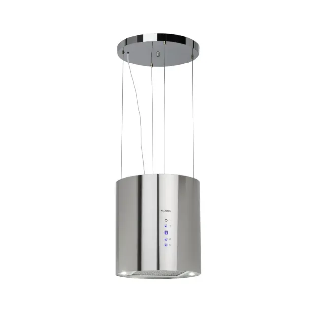 Klarstein Hotte Îlot Argent 522m³/h Recyclage