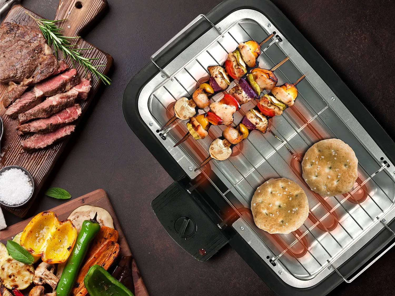 Beper BT.410 barbecue électrique 2000 W 37x21 cm