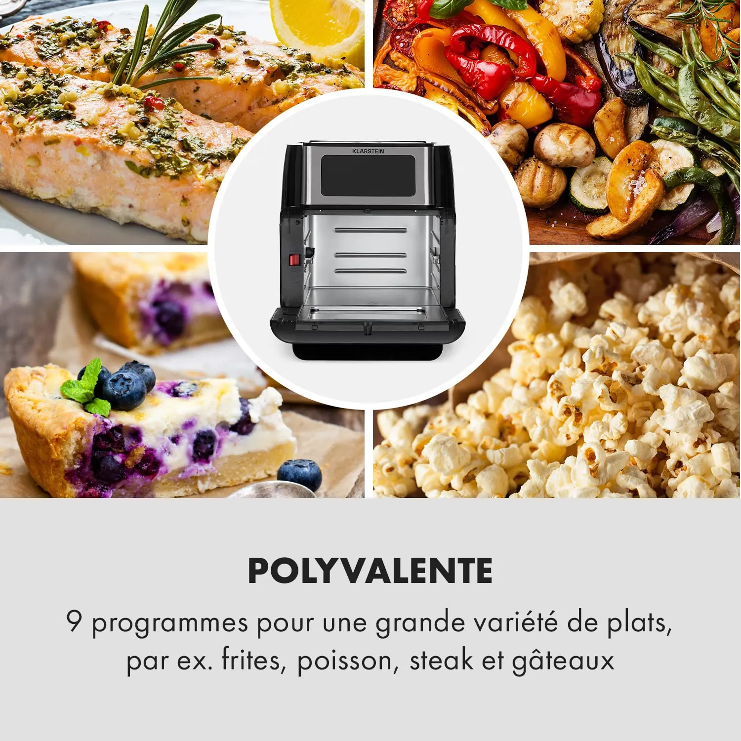 Klarstein AeroVital Fry friteuse air chaud 10 L noir