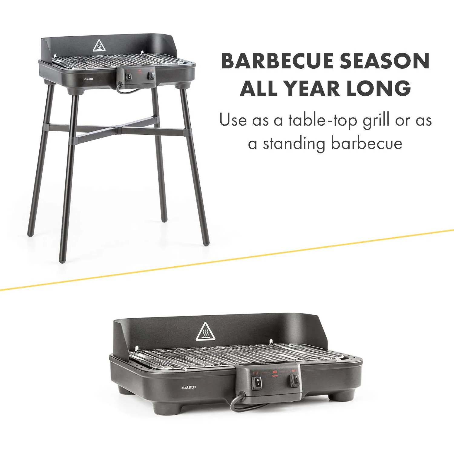 Klarstein Grillkern gril électrique de table anthracite 400°C