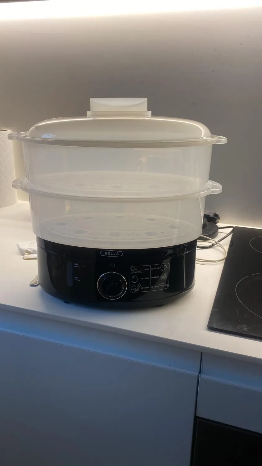 Bella cuiseur vapeur 2 étages 7 L noir arrêt auto