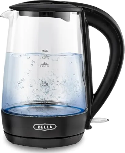 Bella bouilloire électrique verre 1,7 L noir LED