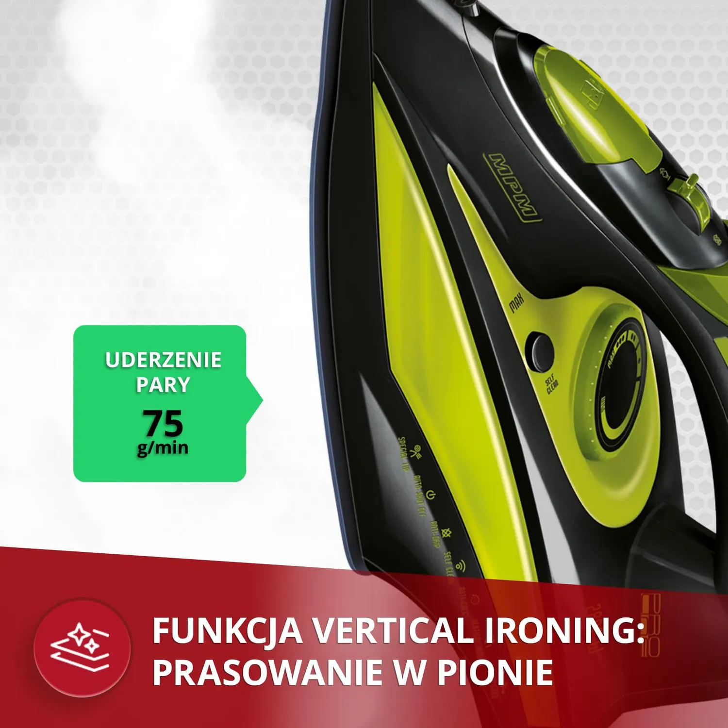 MPM MZE-04/C fer à repasser vapeur céramique 2800 W
