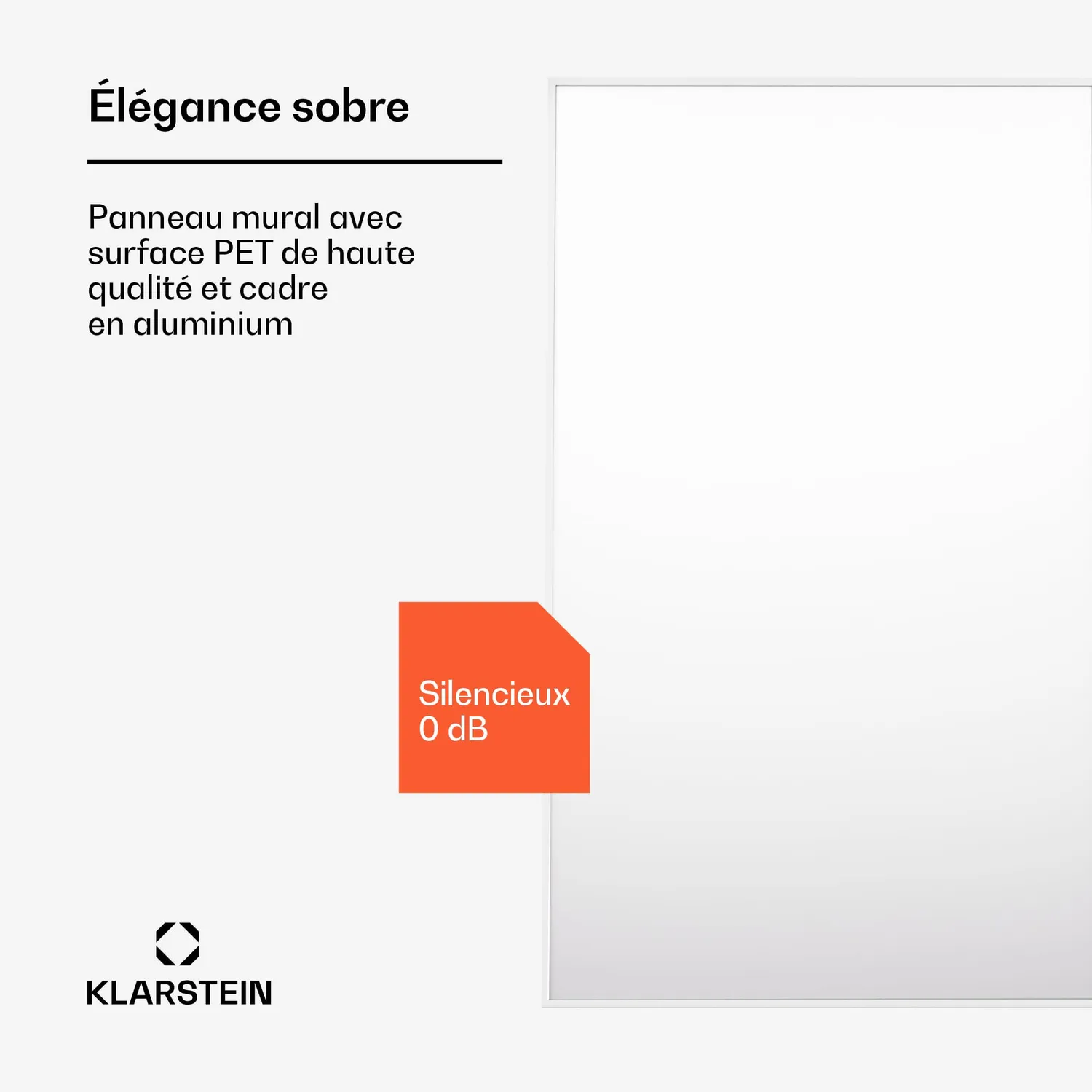 Klarstein panneau chauffant infrarouge 60x100cm blanc