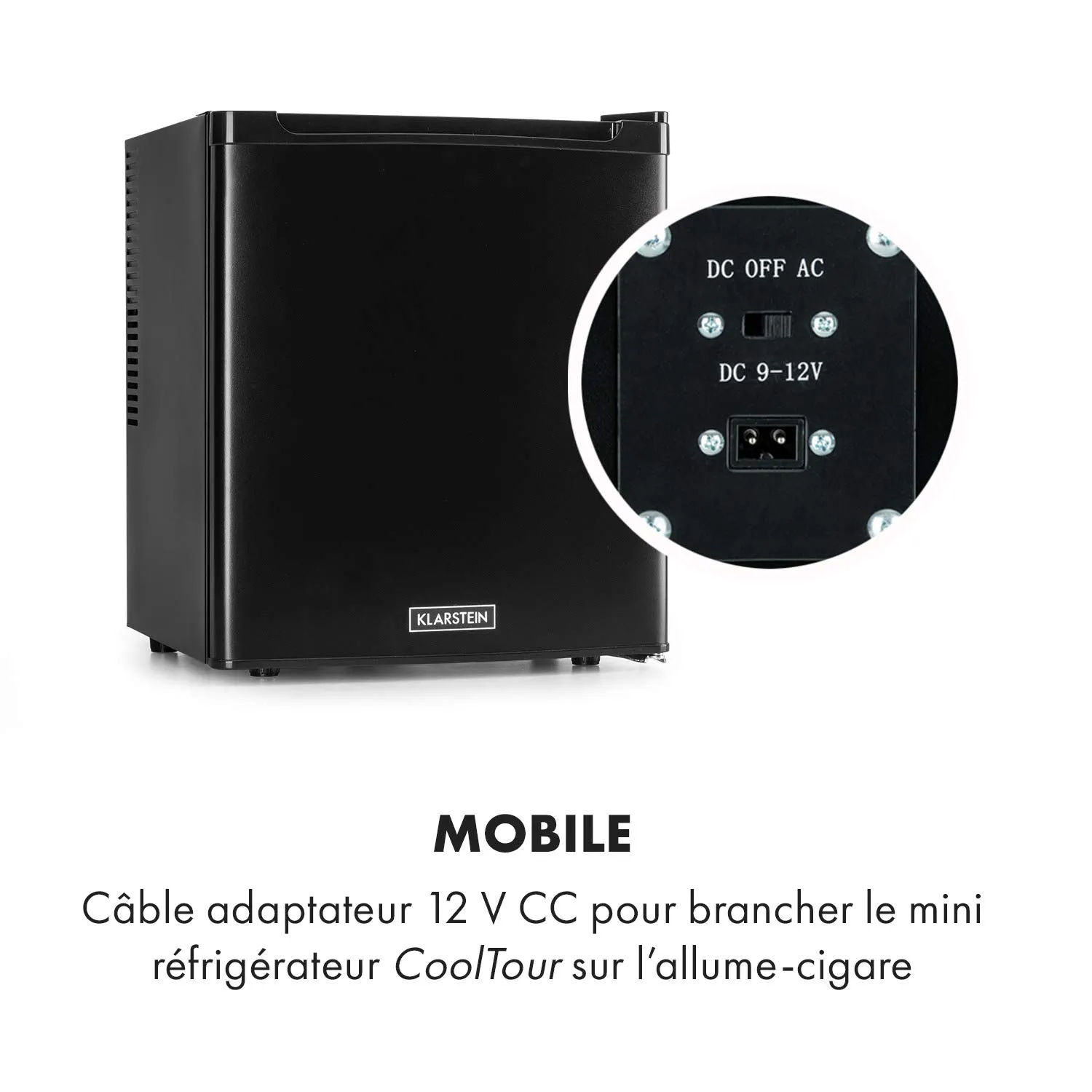 Klarstein CoolTour Power-Adapter cable 12V noir