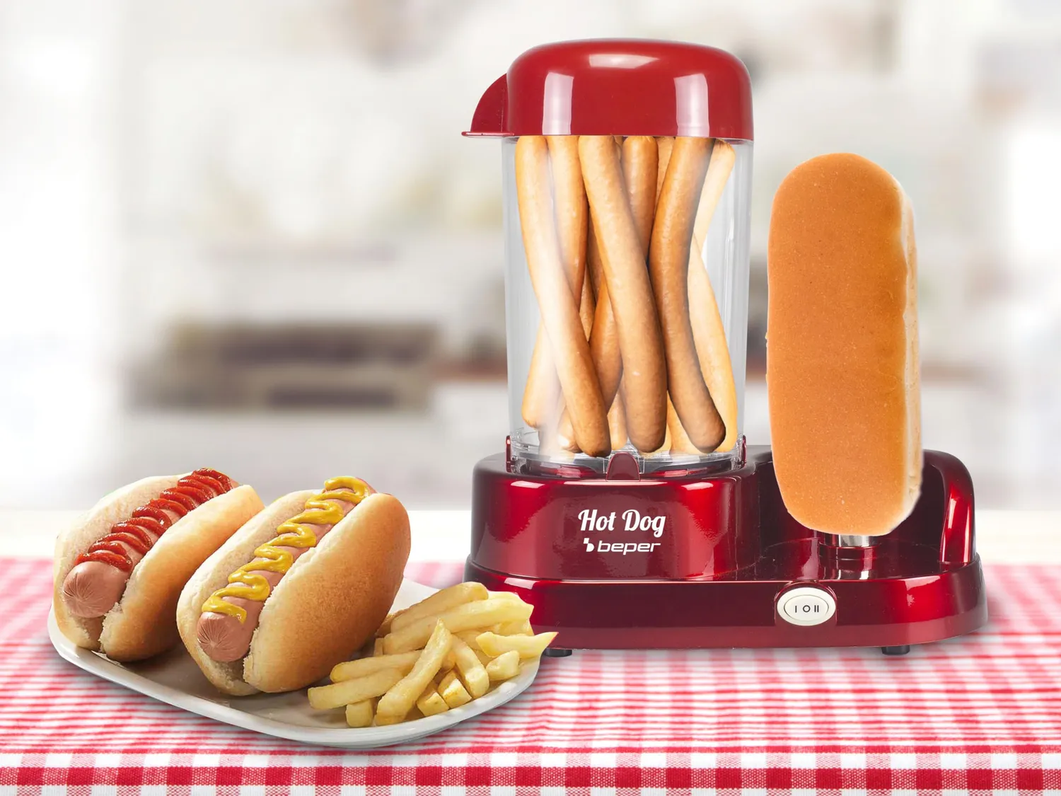 Beper P101CUD501 machine à hot-dogs vapeur 6 saucisses 350W
