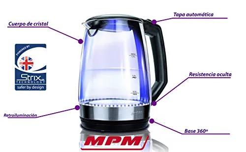 MPM MCZ-83 bouilloire verre 1,7 L 2200 W