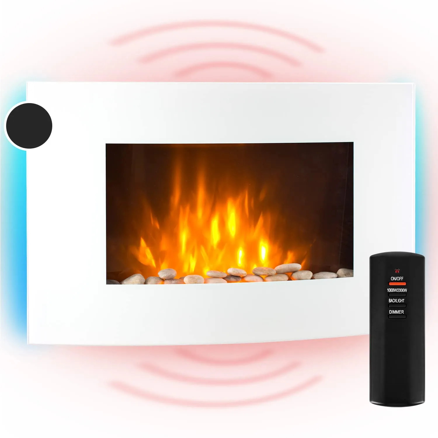 Klarstein Cheminée Électrique 2000W Effet Flamme LED