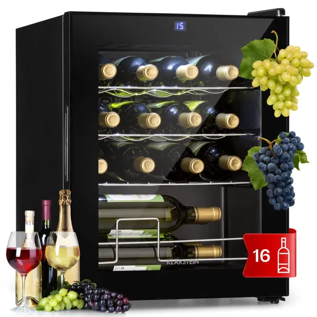 Klarstein Shiraz cave à vin 16 bouteilles 42 L noir