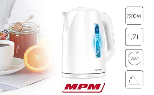 MPM MCZ-66 bouilloire électrique 1,7 L blanc sans BPA
