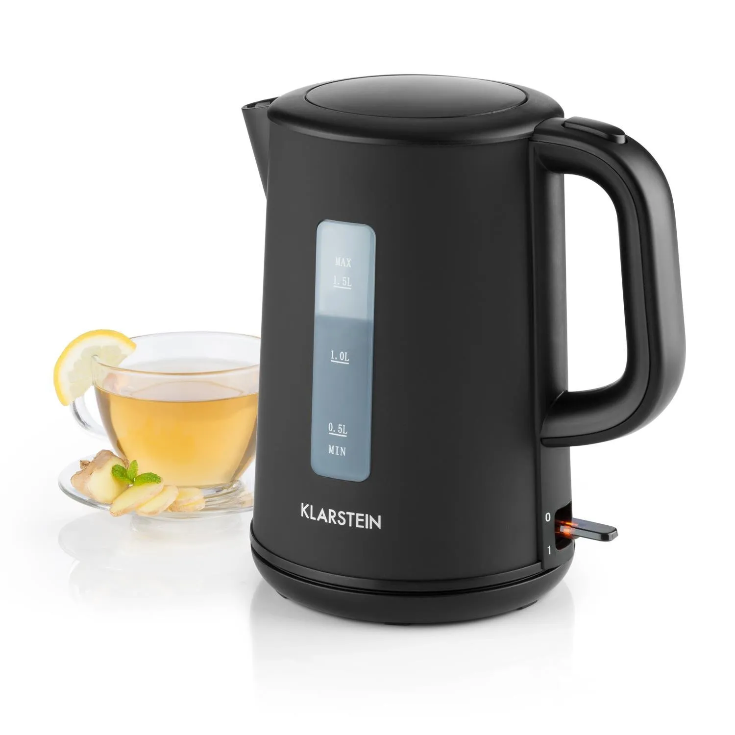 Klarstein Wonderwall bouilloire 1,5 L noire 2200 W