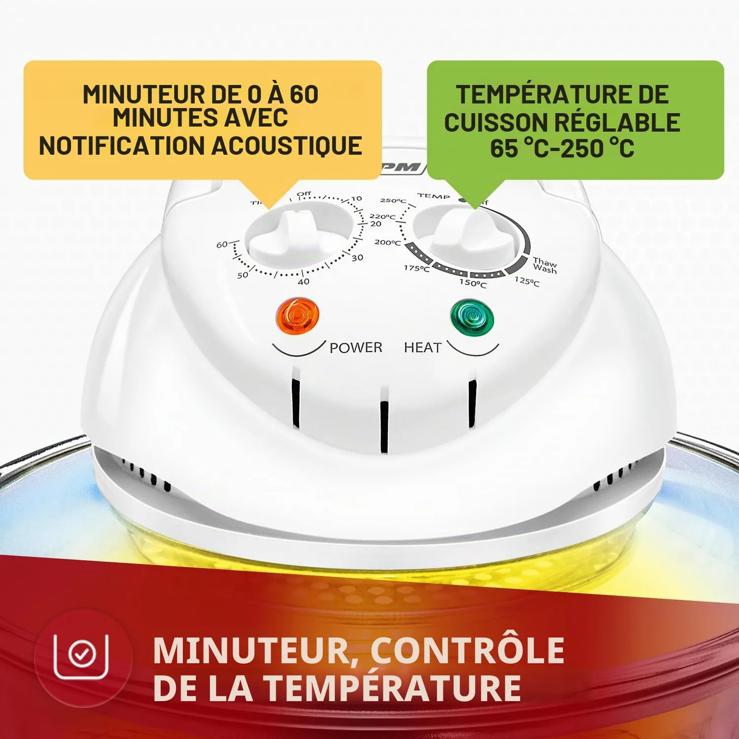 MPM MKO-02 four halogène combi 11,3L 1400W