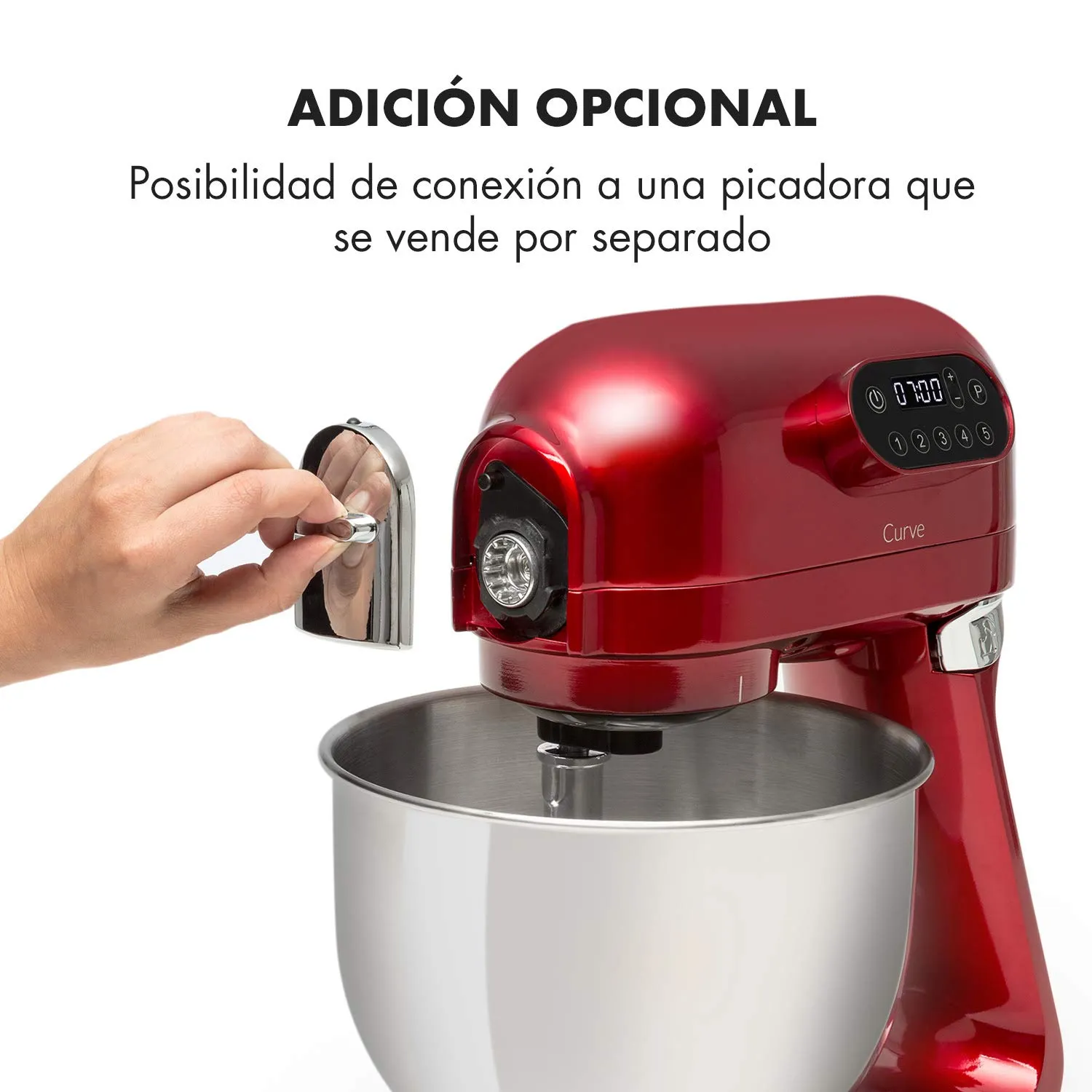 Klarstein Curve robot pâtissier 5 L rouge