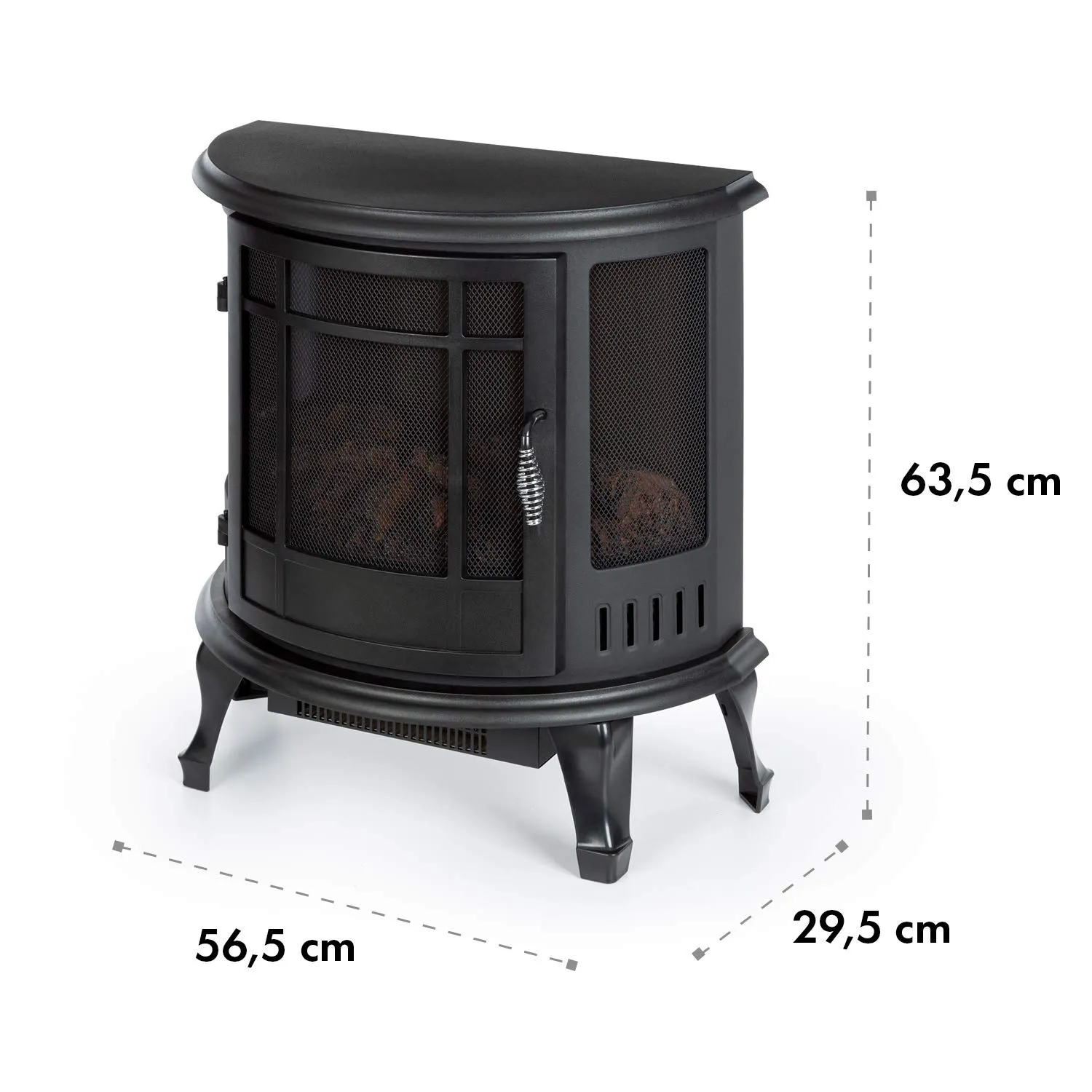 Klarstein Megève cheminée électrique 1850 W noire 25m²
