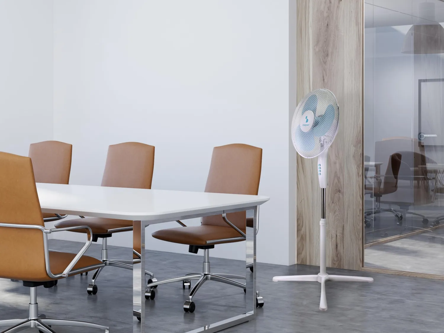Beper P206VEN103 ventilateur sur pied 40 W 125 cm blanc