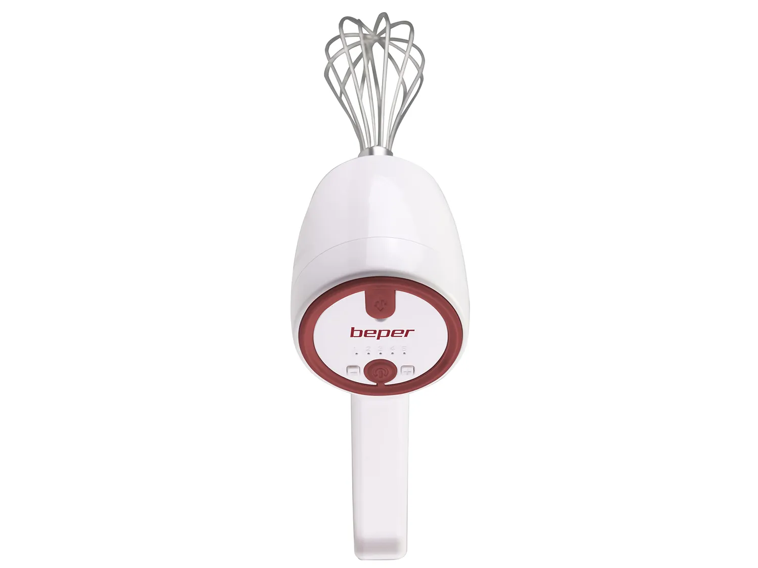 Beper P102SBA007 batteur sans fil rechargeable rouge 5 vitesses