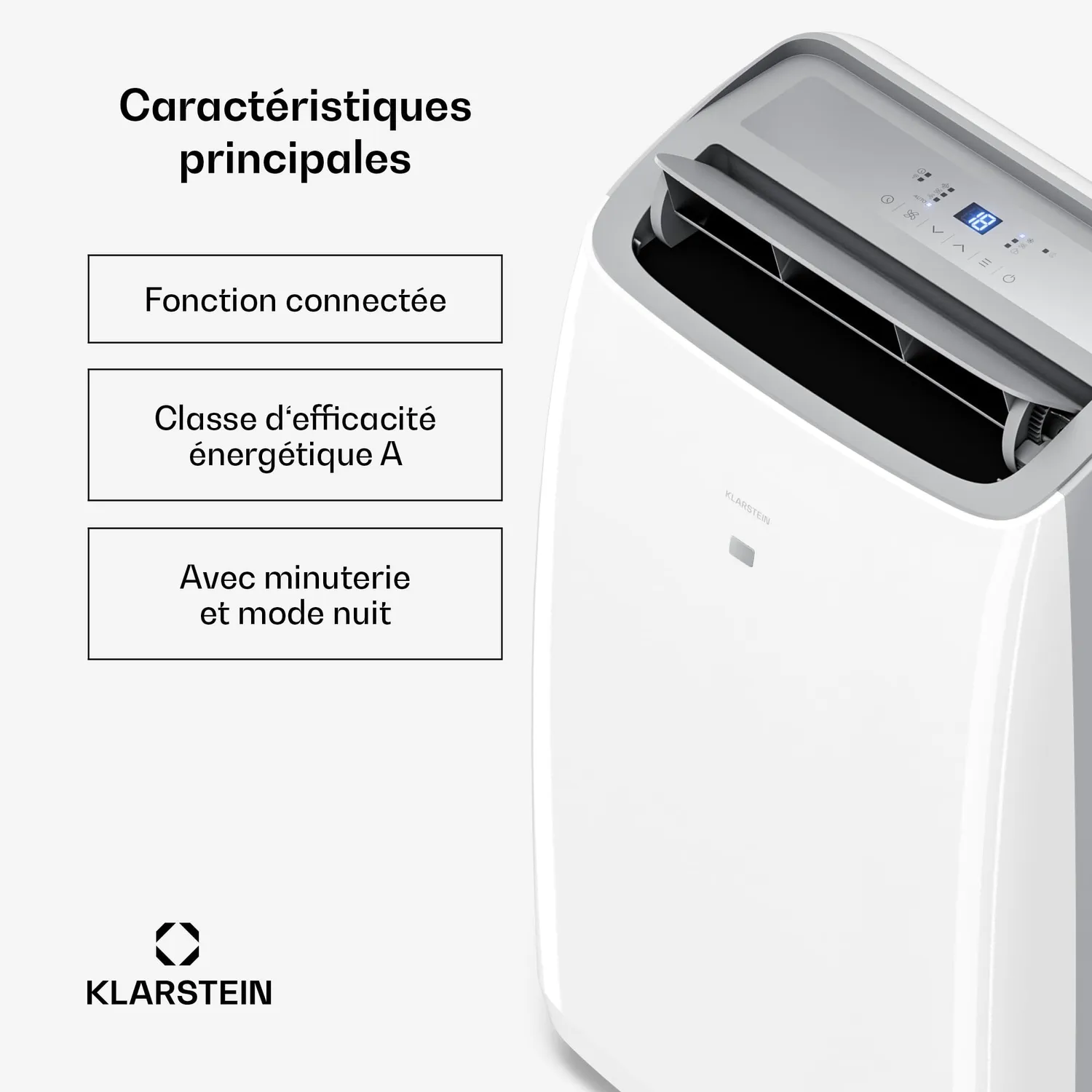 Klarstein Grandbreeze climatiseur mobile 16000BTU blanc