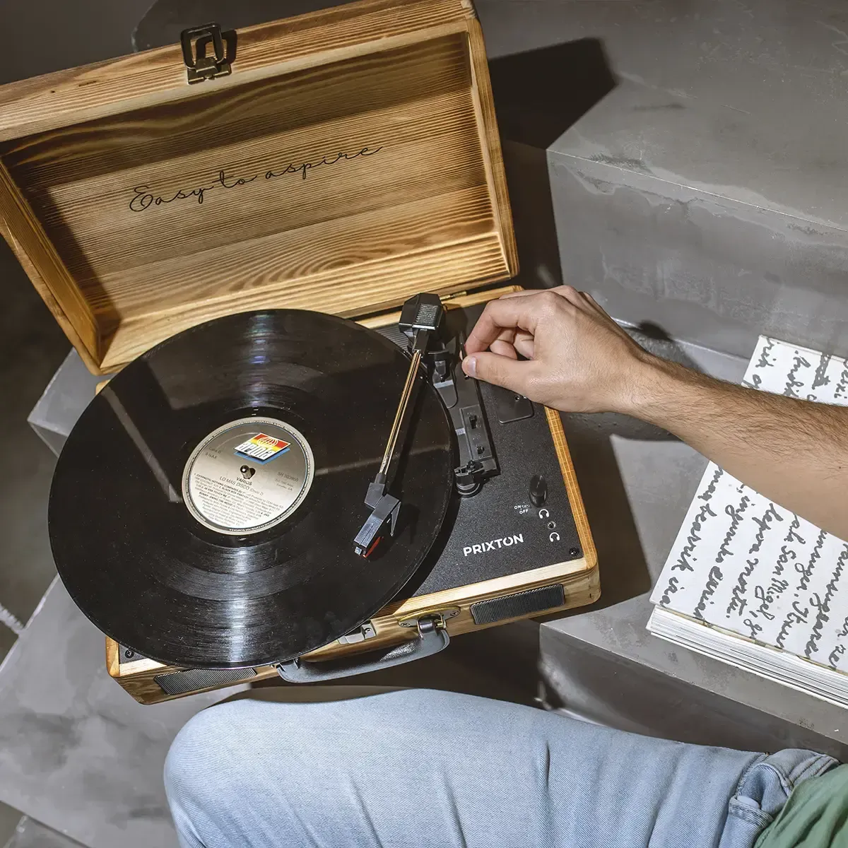 Prixton VC400 platine vinyle bois bluetooth USB