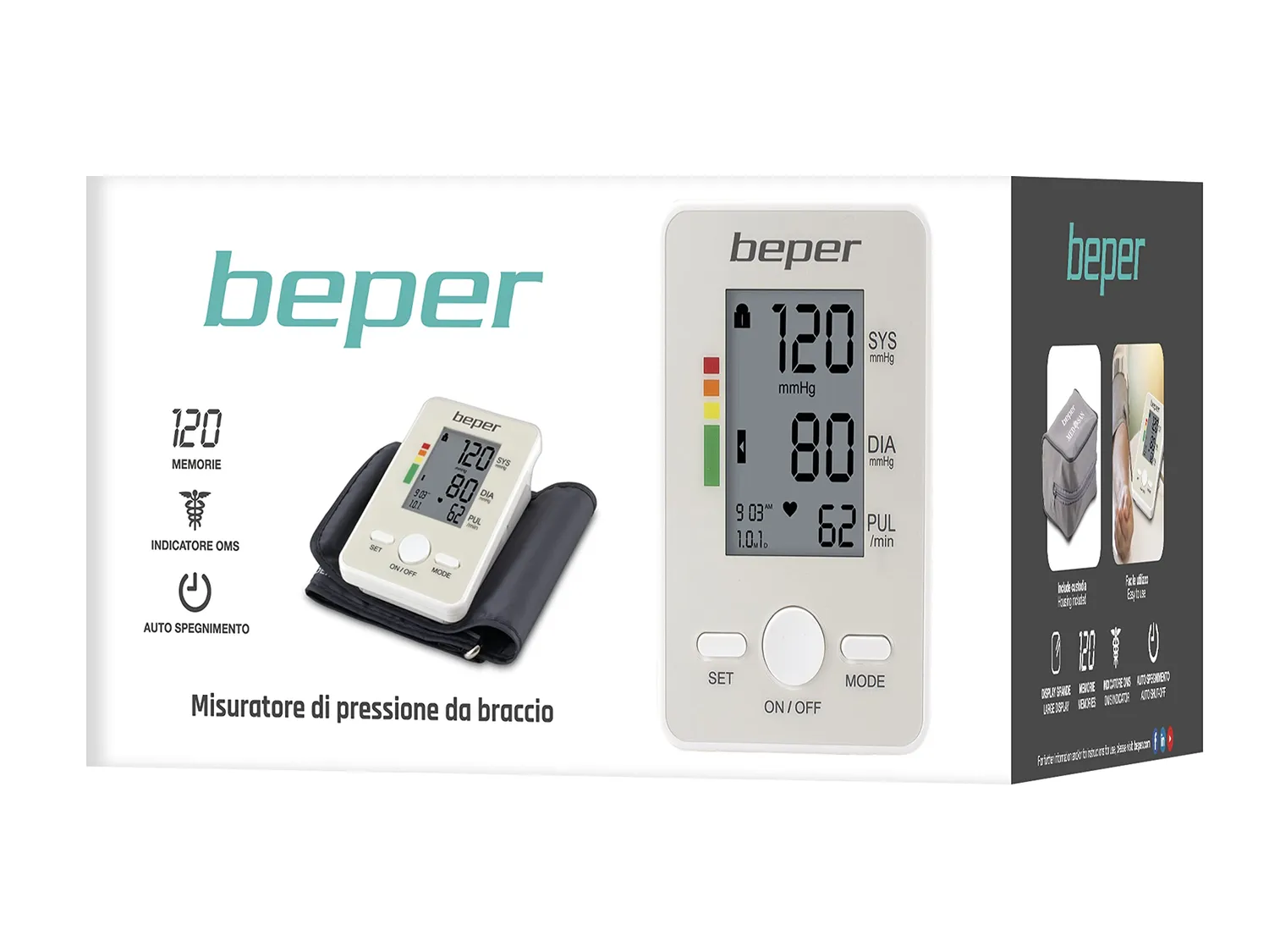 Beper tensiomètre bras automatique 120 mémoires blanc