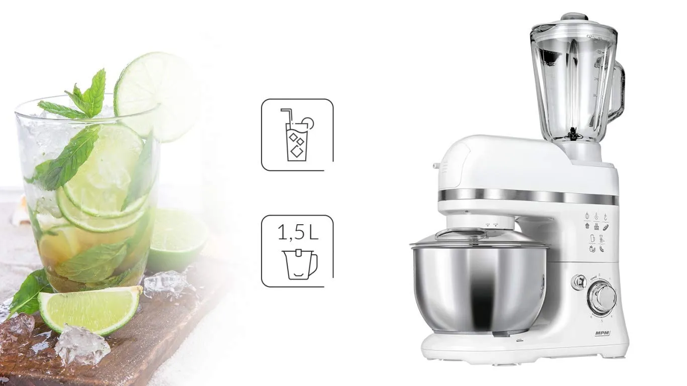 MPM MRK-15 robot de cuisine multifonction 1200W 4L