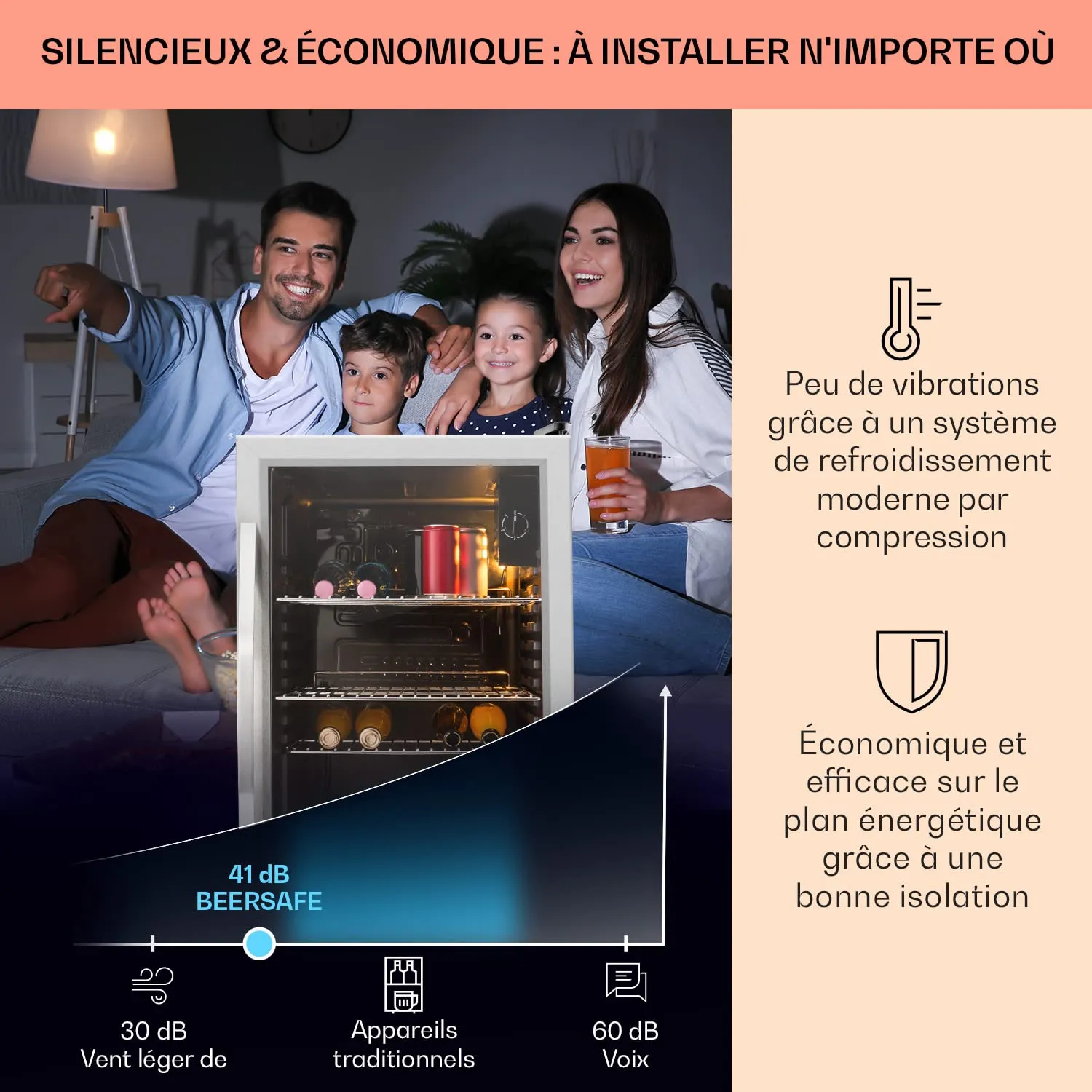 Klarstein Beersafe XXL mini frigo boissons 80 L