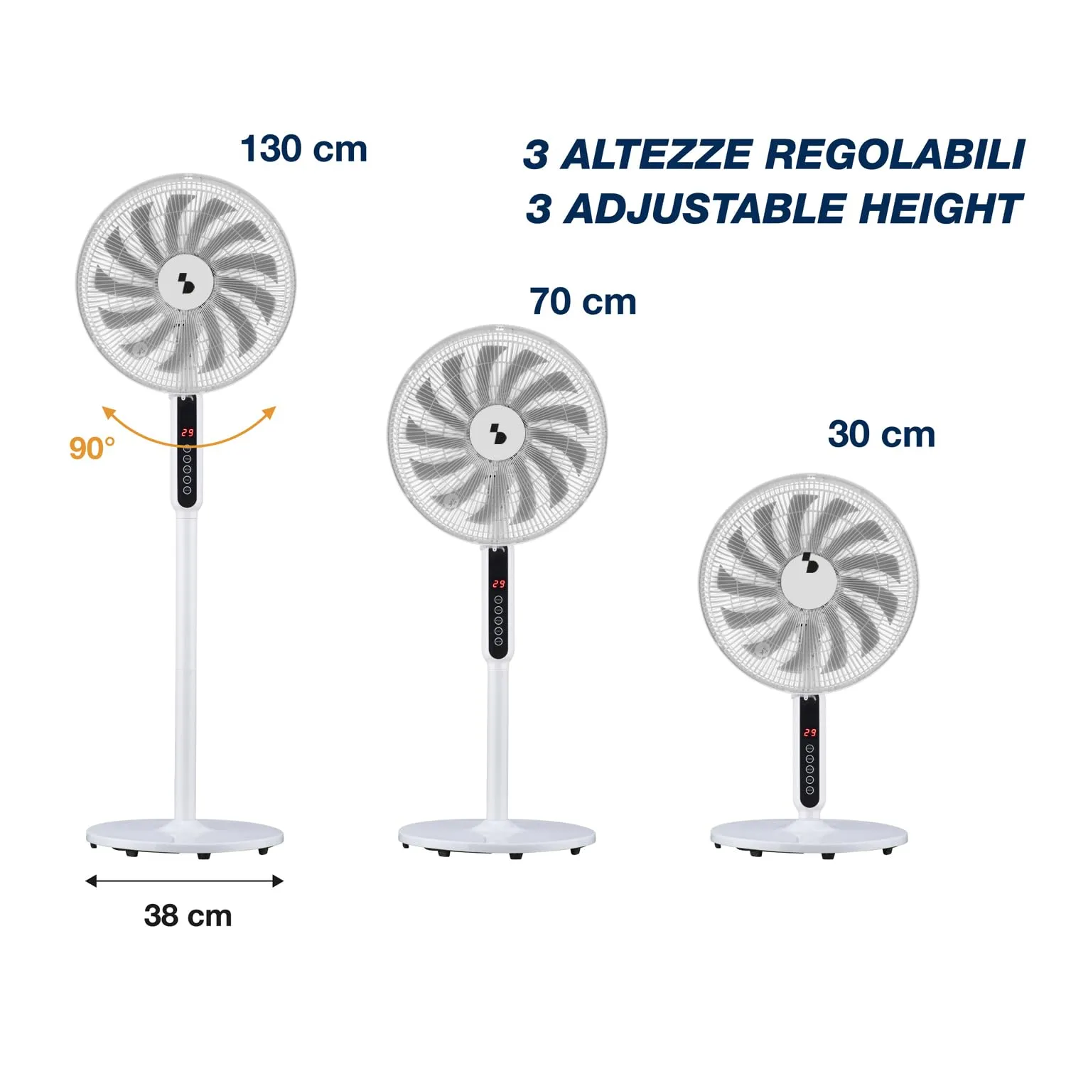 Beper P206VEN154 ventilateur sur pied 41 cm télécommande