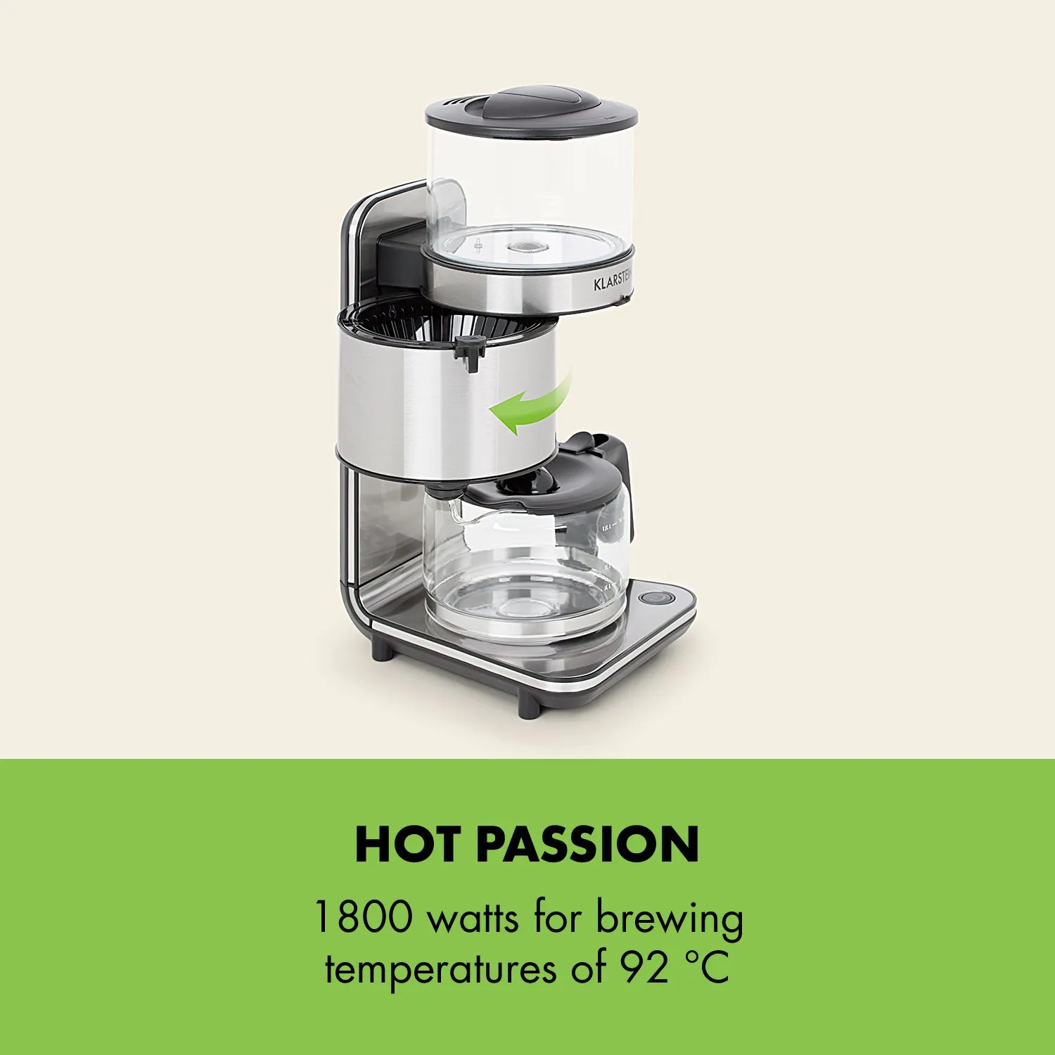 Klarstein Soulmate cafetière filtre 1,25 L 10 tasses 1800 W