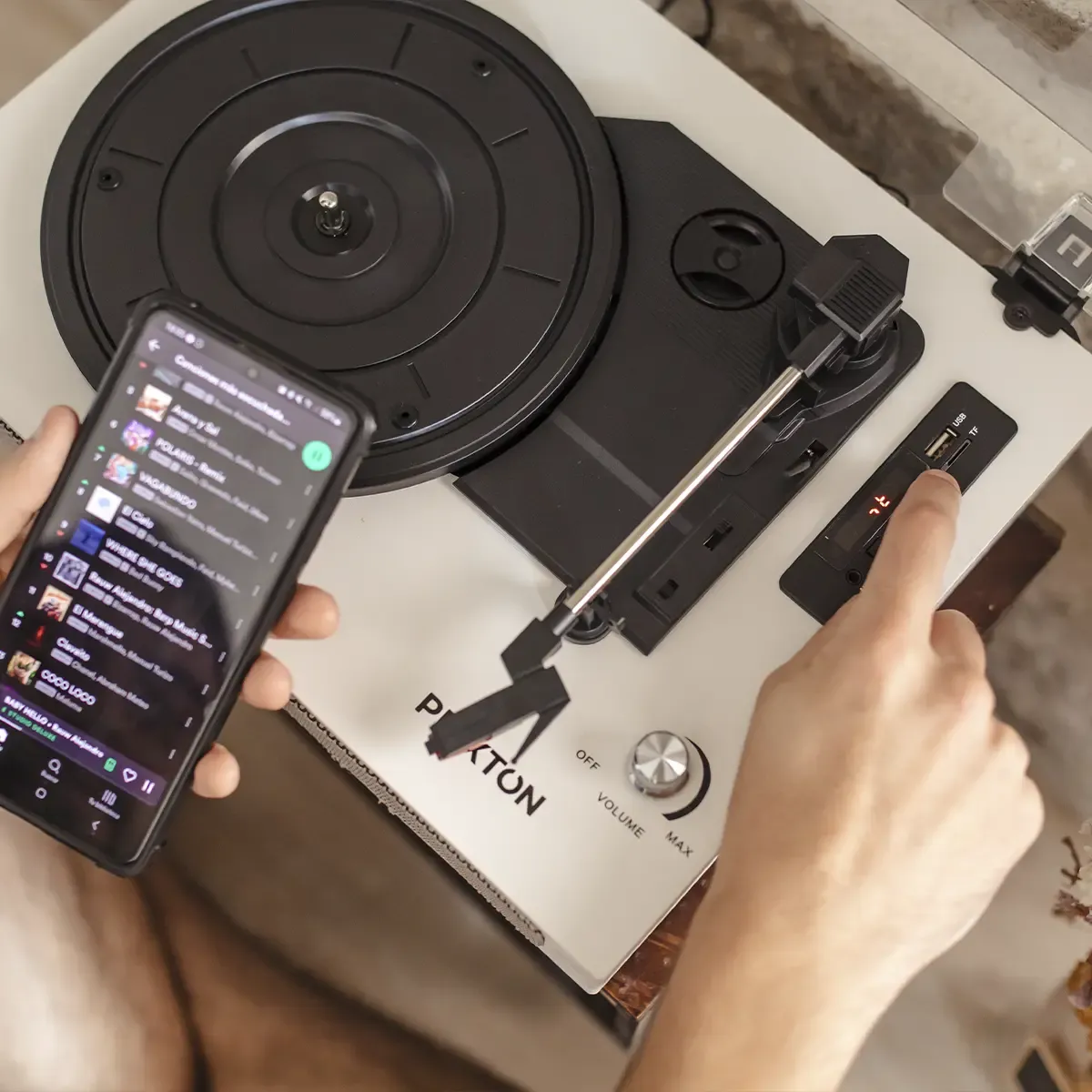 Prixton Studio Deluxe tourne-disque vinyle USB SD