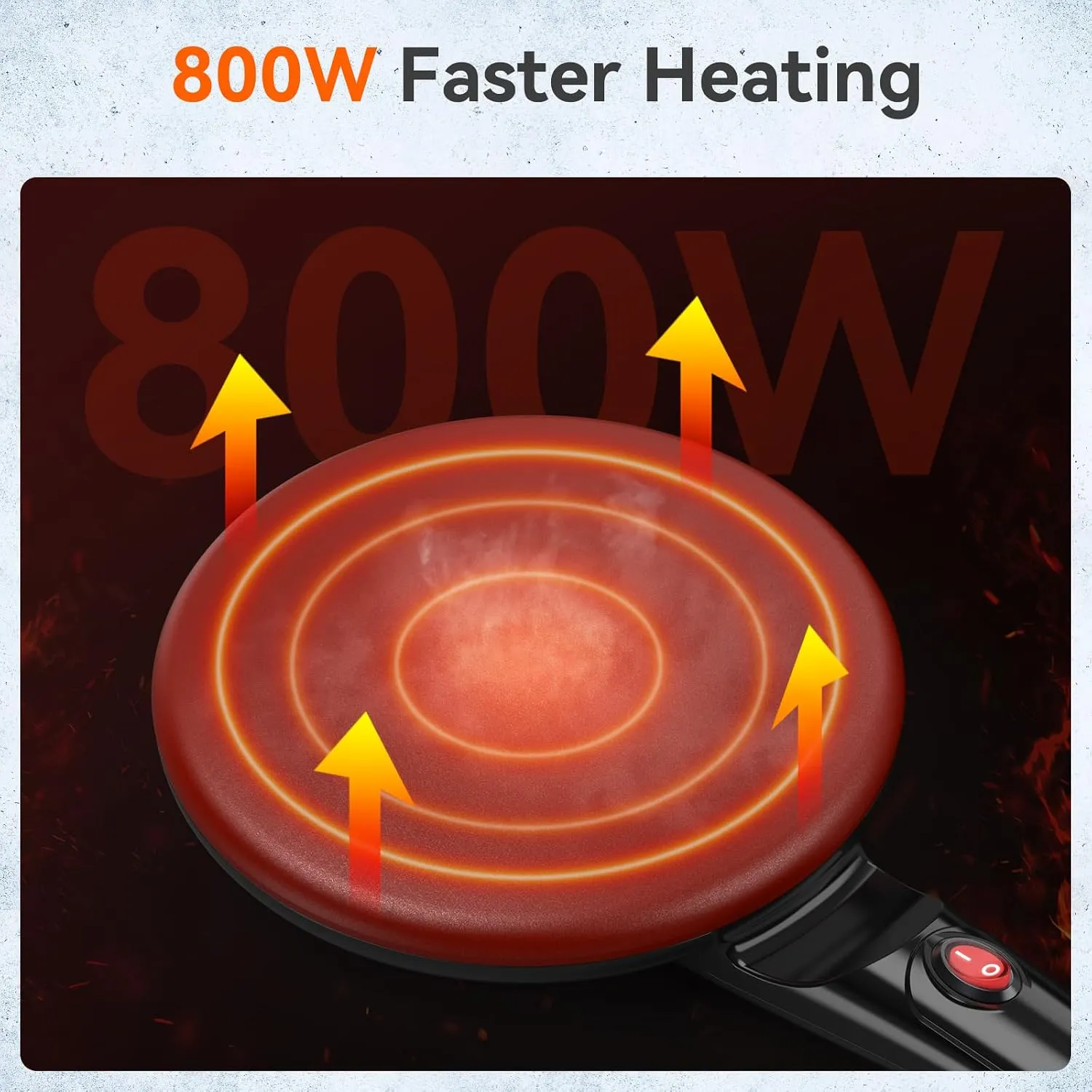 YASHE Crêpière Électrique 800W antiadhésive portable
