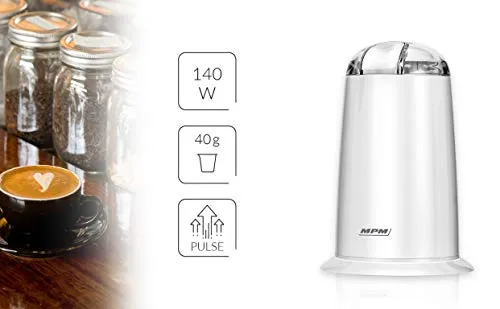 MPM MMK-07 moulin à café électrique 40 g blanc