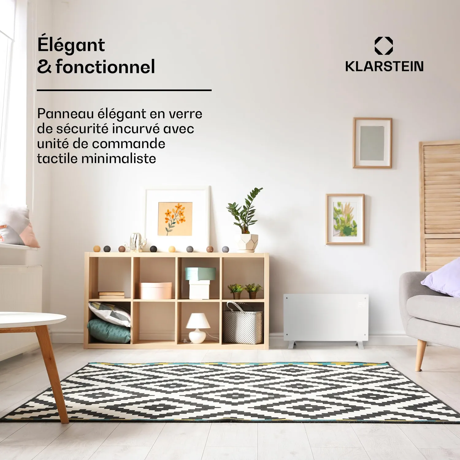 Klarstein Bornholm Curved Radiateur Convection 2000 W Blanc