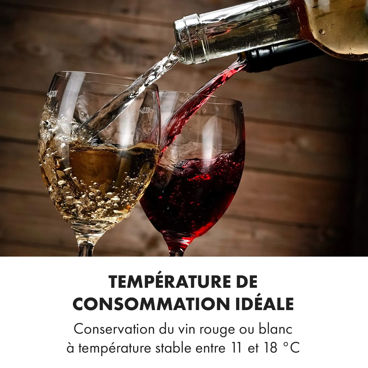 Klarstein Reserva 16 cave à vin 48L argent 16 btl
