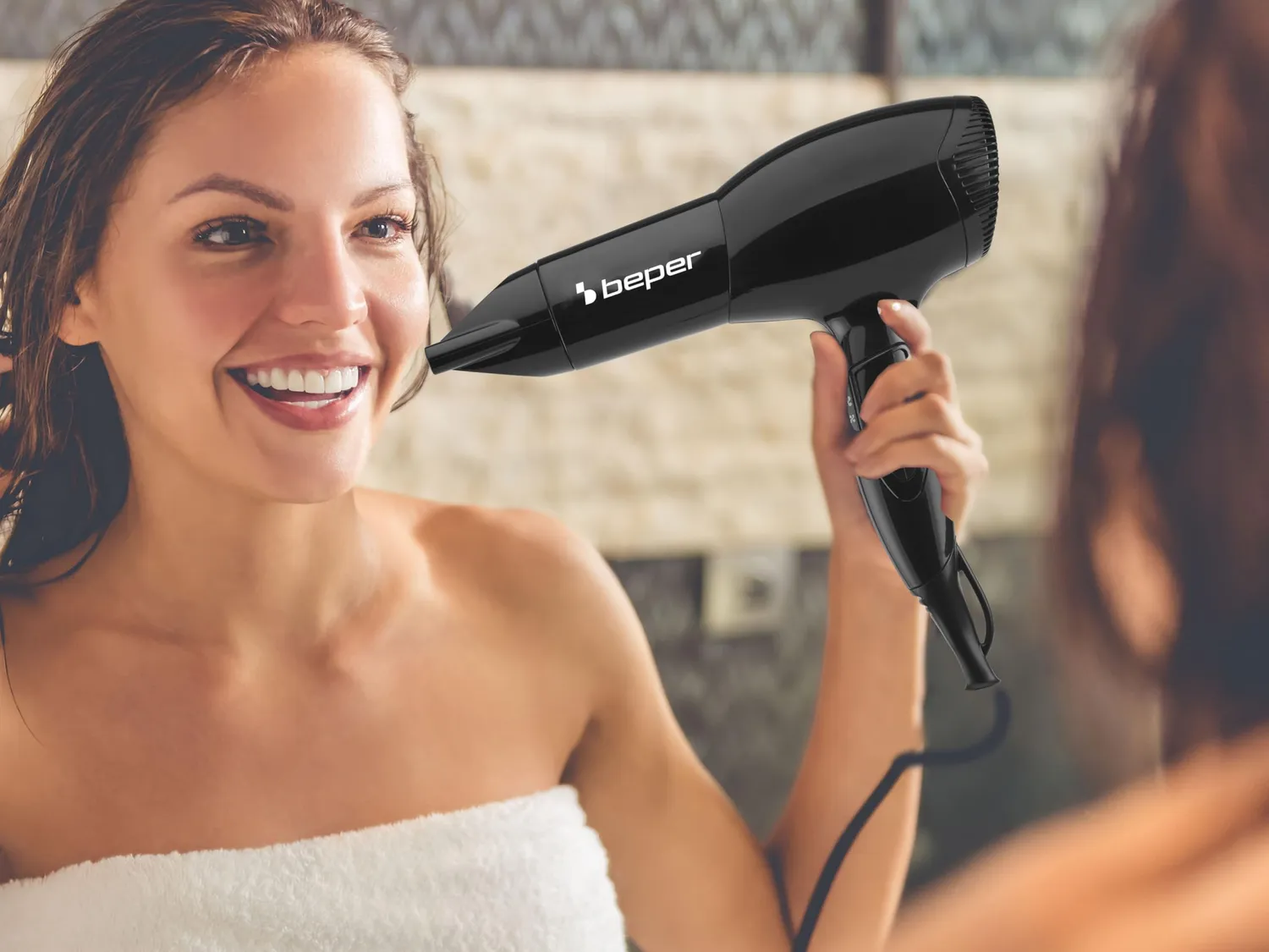 Beper 40.979 sèche-cheveux 2000 W noir diffuseur inclus