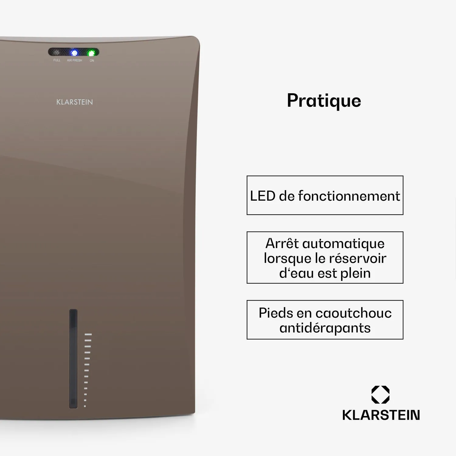 Klarstein Drybest 2000 2G déshumidificateur 2 L gris ioniseur