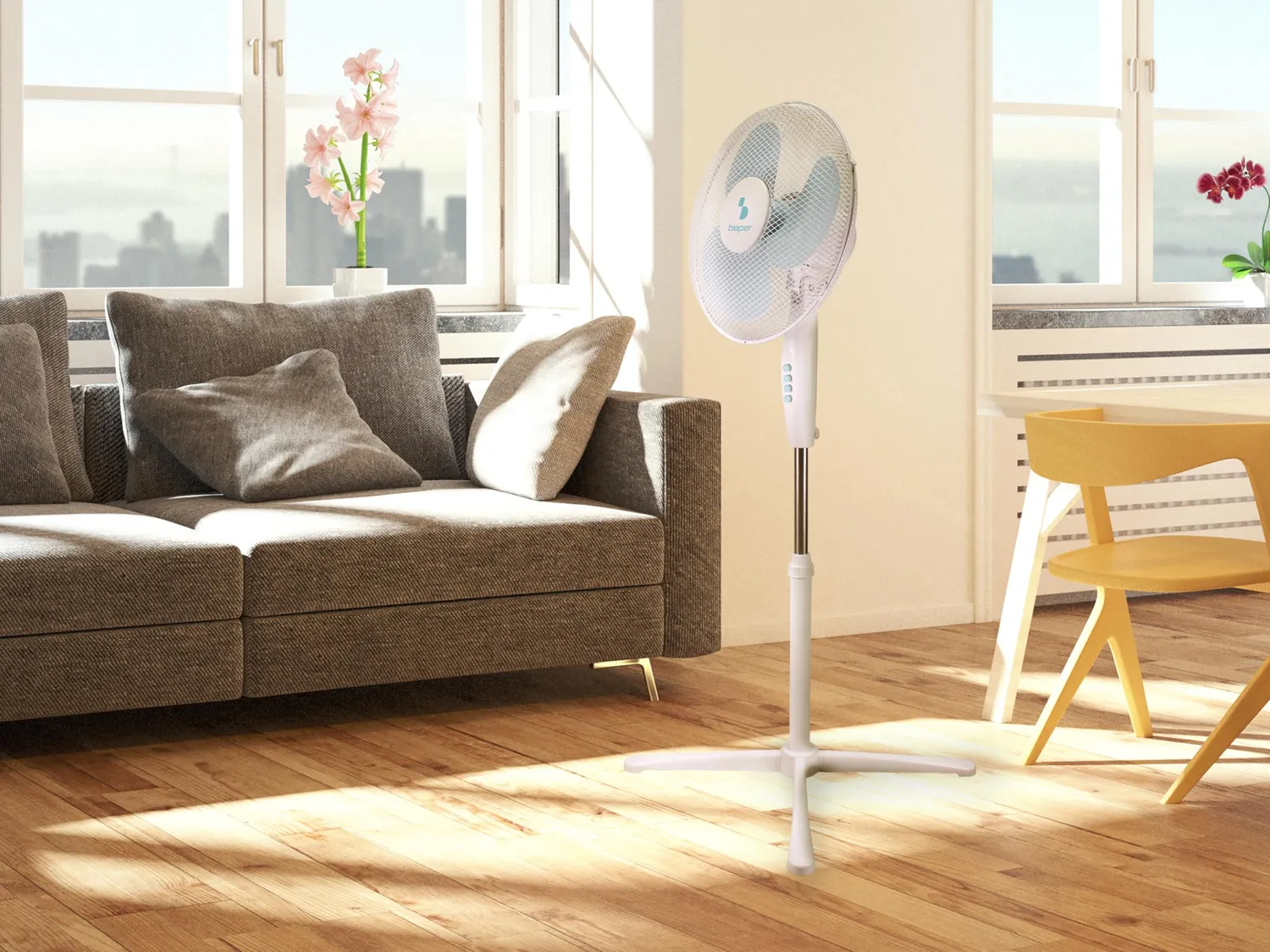 Beper P206VEN103 ventilateur sur pied 40 W 125 cm blanc