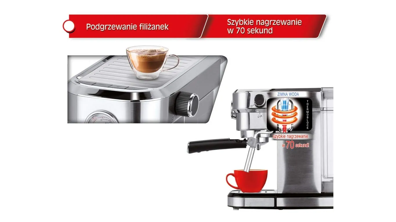 MPM MKW-08M machine à café espresso 20 bars 1,2 L