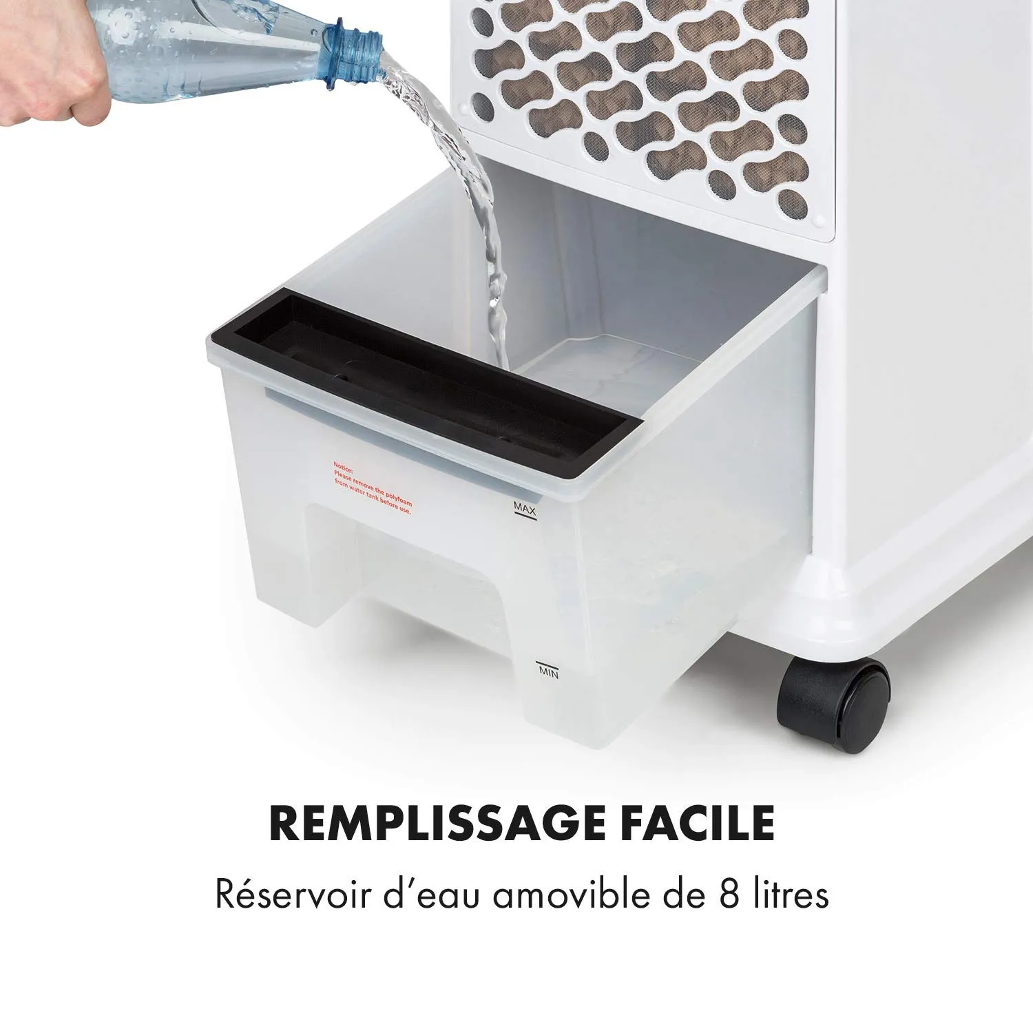 Klarstein Windspiel rafraîchisseur d'air blanc 100 W 8 L