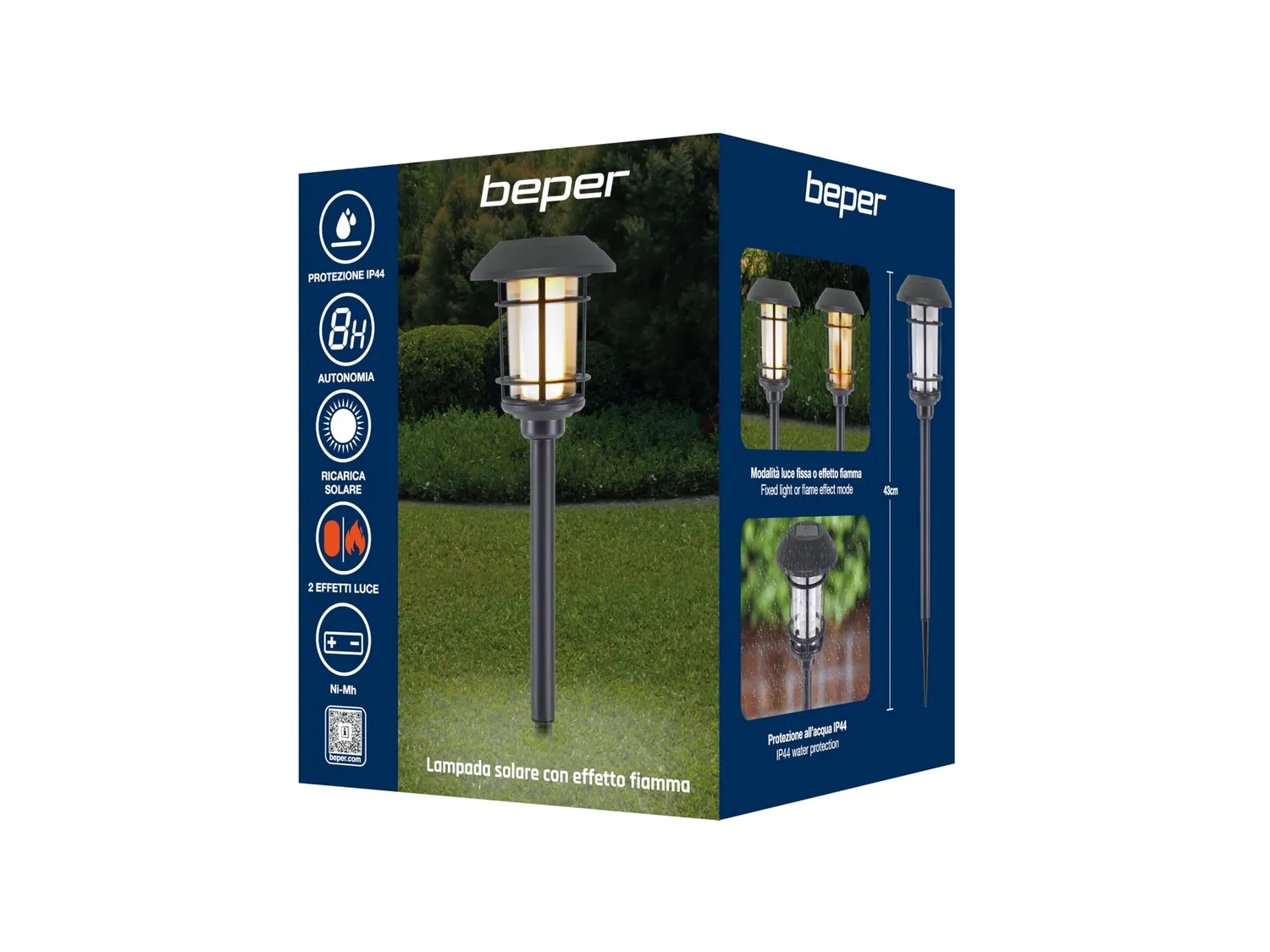 Beper P207ILO100 lampe solaire effet flamme IP44