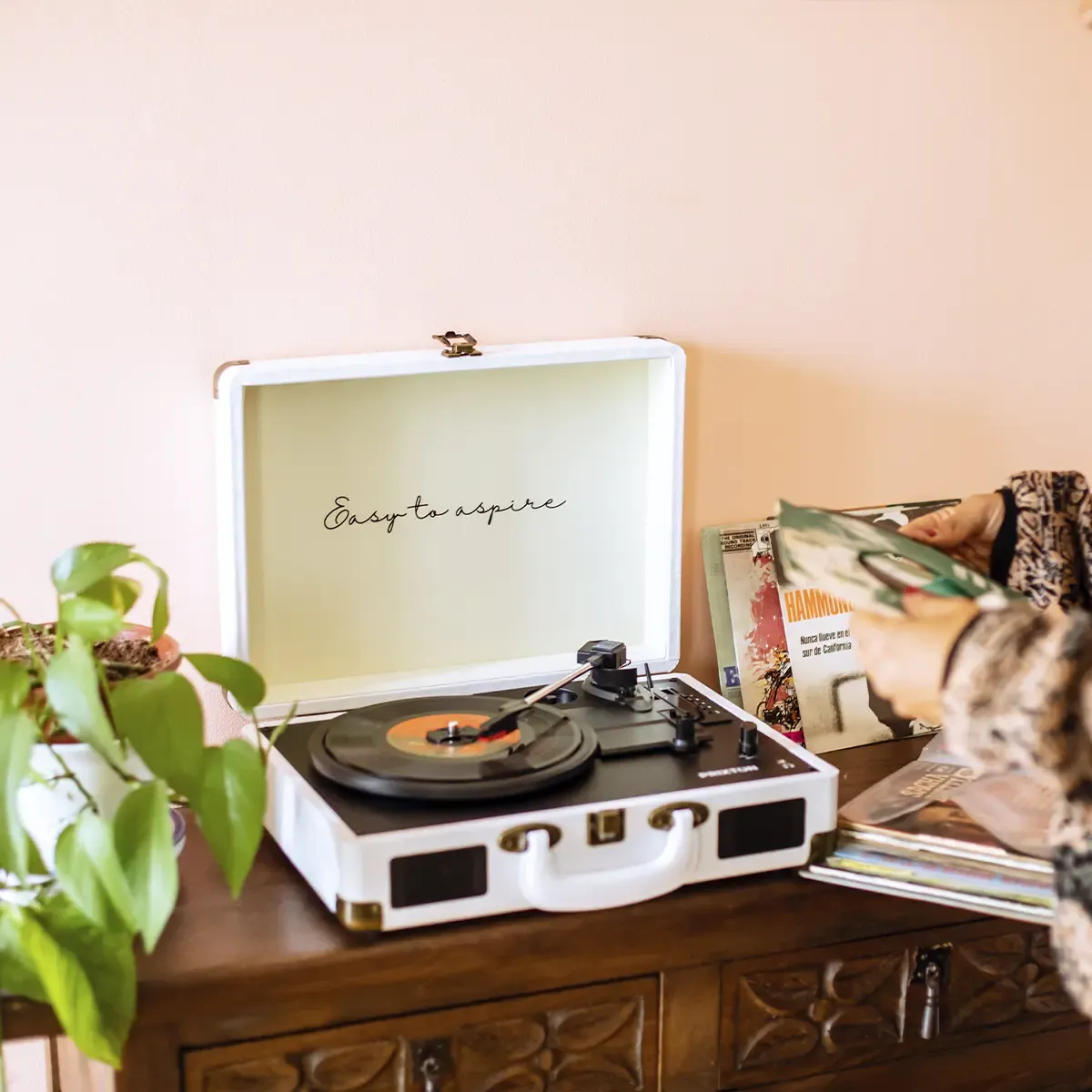 Prixton VC400 platine vinyle blanche bluetooth