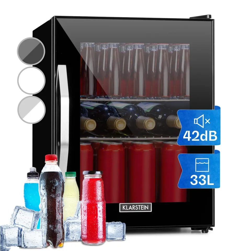 Klarstein mini frigo bar 33 L vitré noir silencieux