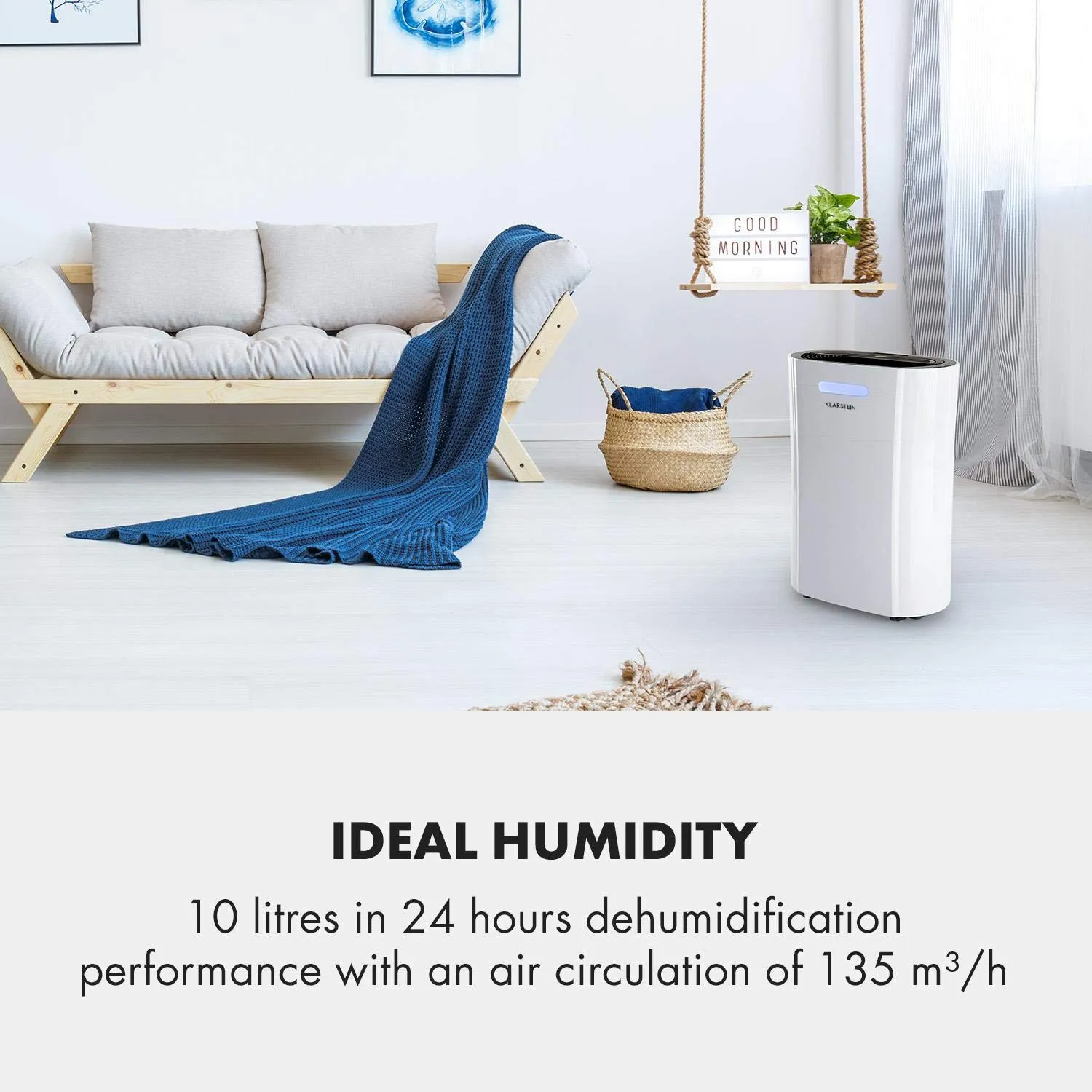 Klarstein AeroDry 10 déshumidificateur 10 L/jour blanc